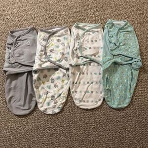 SwaddleMe Baby Swaddle Wrap Bundle of 4 Infant Sleep Sacks S/M Cotton Unisex